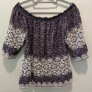 Kut from the Kloth Floral Top 3/4 Sleeves | Women’s Large